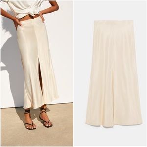 Satin MIDI Skirt